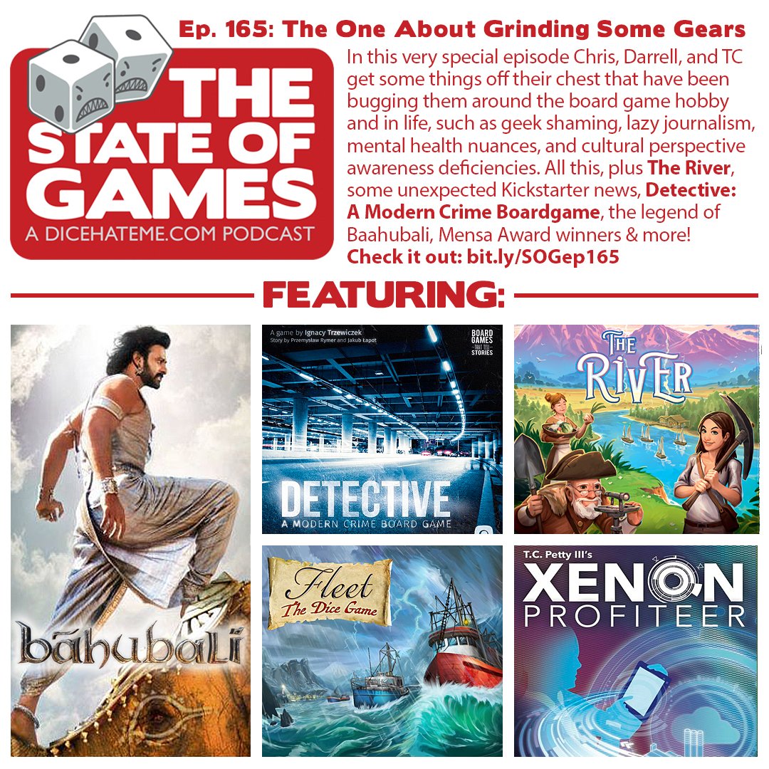Ep. 165 of <a href="/thestateofgames/">The State Of Games</a> is live! <a href="/PuppyShogun/">T.C. Petty III 🇺🇦</a> <a href="/getlouder/">Darrell Louder</a> and I channel 80s sitcoms in a Very Special Episode where a simple rant session evolves into discussing some very deep subjects. Oh, we also talk about some board games. Enjoy! bit.ly/SOGep165