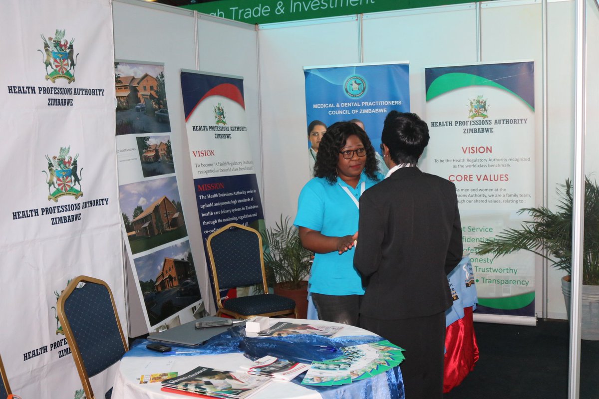 HPAZimbabwe's tweet photo. @HPAZimbabwe personnel explaining what the organisation stands for to our esteemed booth visitors during @ZITF1. Everyone is welcome to visit our booth. @Ndlovukazi_263 #ZITF2019 https://t.co/Aj9CwYoXzv