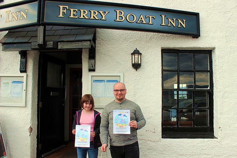klondyker's tweet photo. Ullapool Primary kid Megan out campaigning to stop cigarette butts reaching our sea. She made posters & delivered them + a bucket to 4 pubs in Ullapool. One of the main litter items in our sea - full of toxins, plastics and take 10 to 15 years to break down. #PainInTheButt https://t.co/nggouJAffI