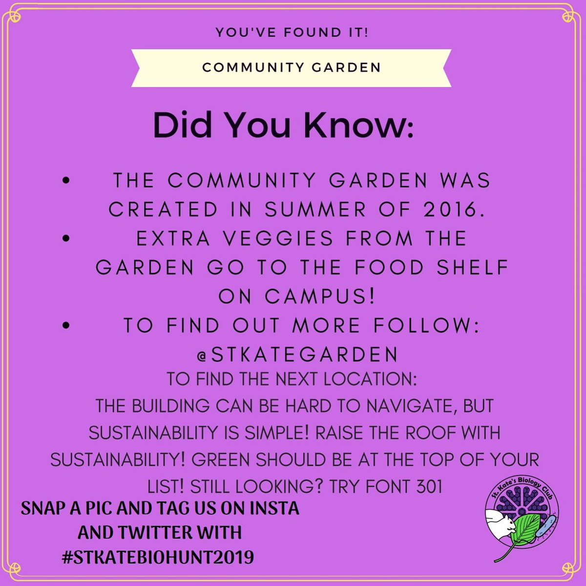 StKatesBioClub's tweet image. 