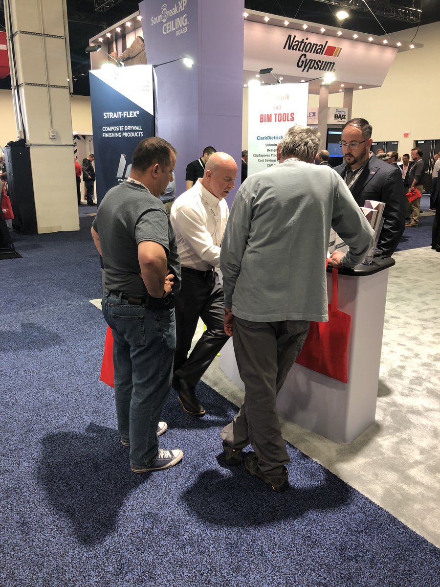 CLARKDIETRICH's tweet photo. Off to a great start at #INTEX19. If you’re on the show floor, be sure to stop by the booth to see the latest ClarkDietrich steel framing and finishing products. https://t.co/wrIpoSDTmy