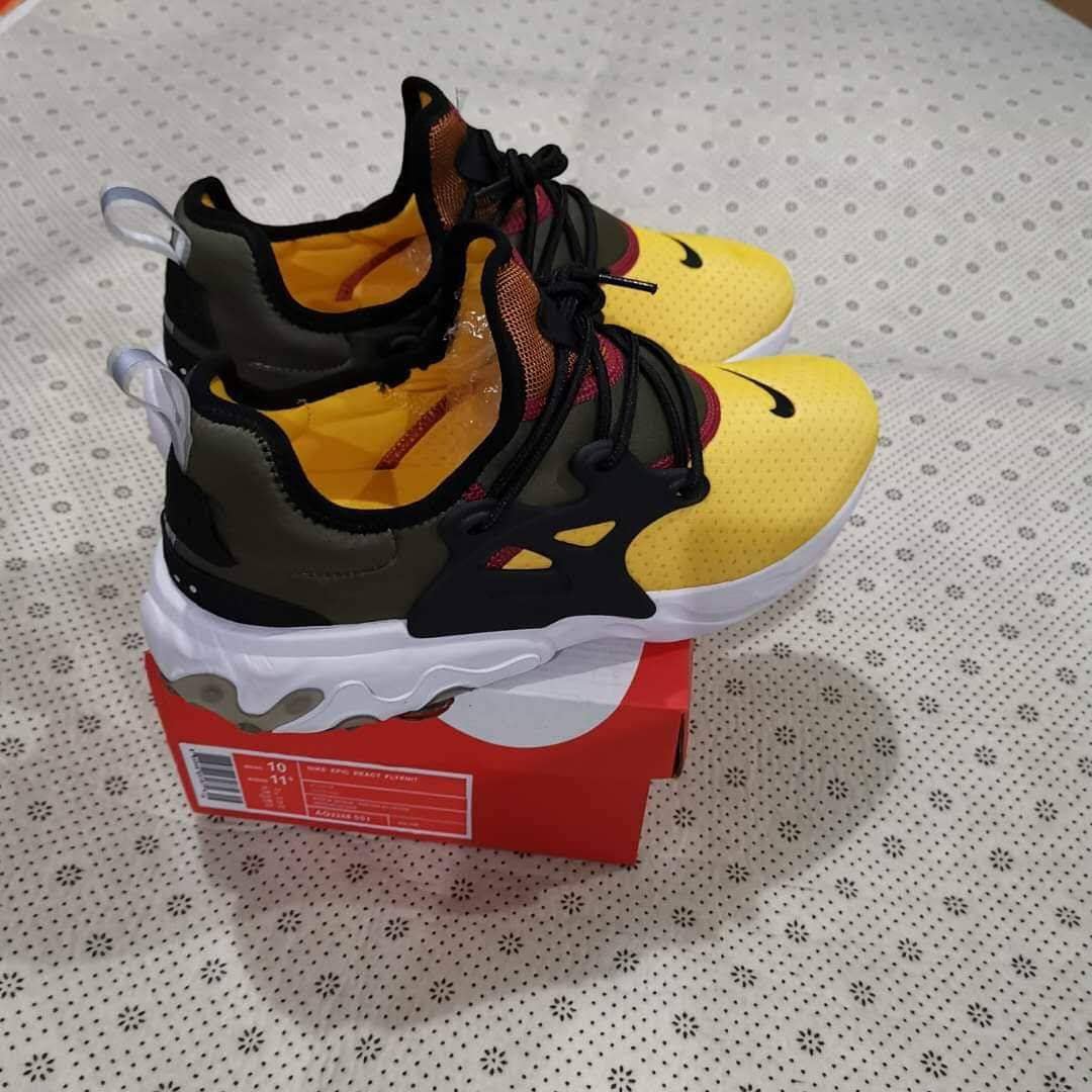 nike presto react yellow olive 