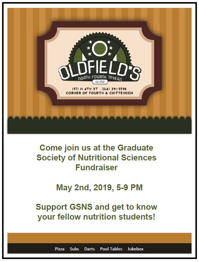 Hey everyone! Join us May 2nd from 5 - 9 PM at Oldfield’s to support GSNS! All are invited, just show this flyer (electronic is fine) to donate! Facebook event here: m.facebook.com/events/6445539…