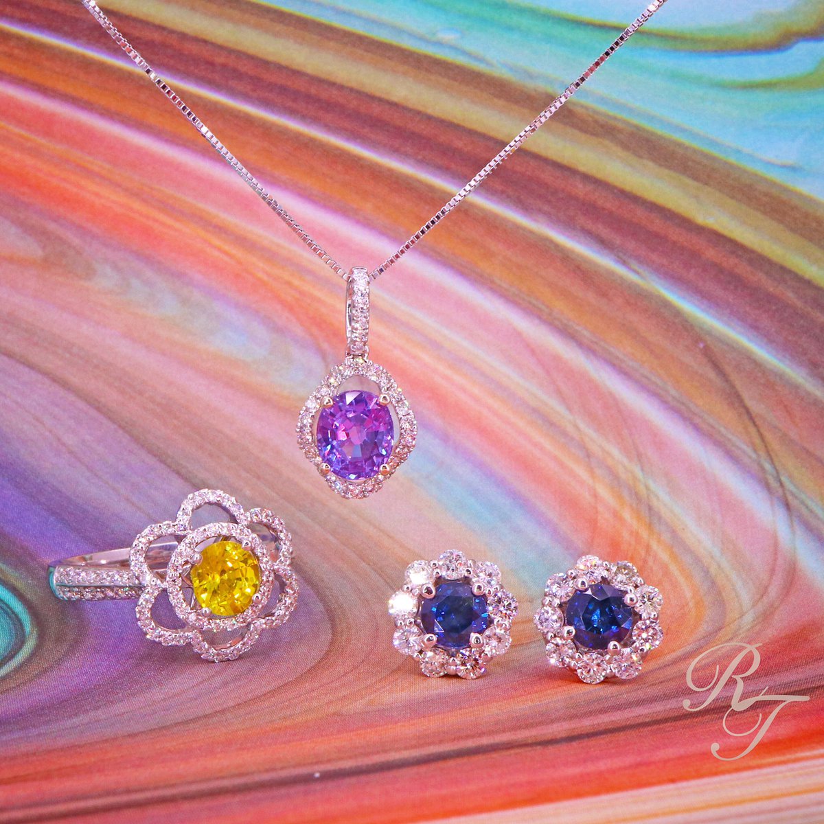 RickTerryJewel's tweet photo. We love color! Here’s a small sampling of the many colors of Sapphire. #corundum #wemakeitunique #morethanblue #rickterryjewelry https://t.co/S1NYbqfwvr