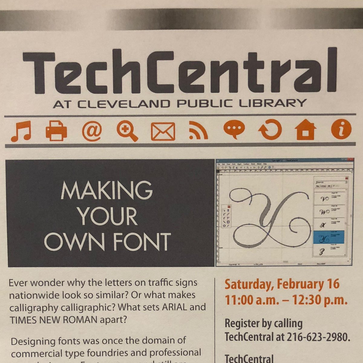 techcentral_cpl's tweet image. Revisiting some older #makerlabs for #throwbackthursday. This one taught how to understand and make fonts! #TBT

For information about our current and upcoming MakerLabs, please visit ow.ly/80tQ50qLUOE, call 216-623-2980, or stop in to your nearest CPL branch!