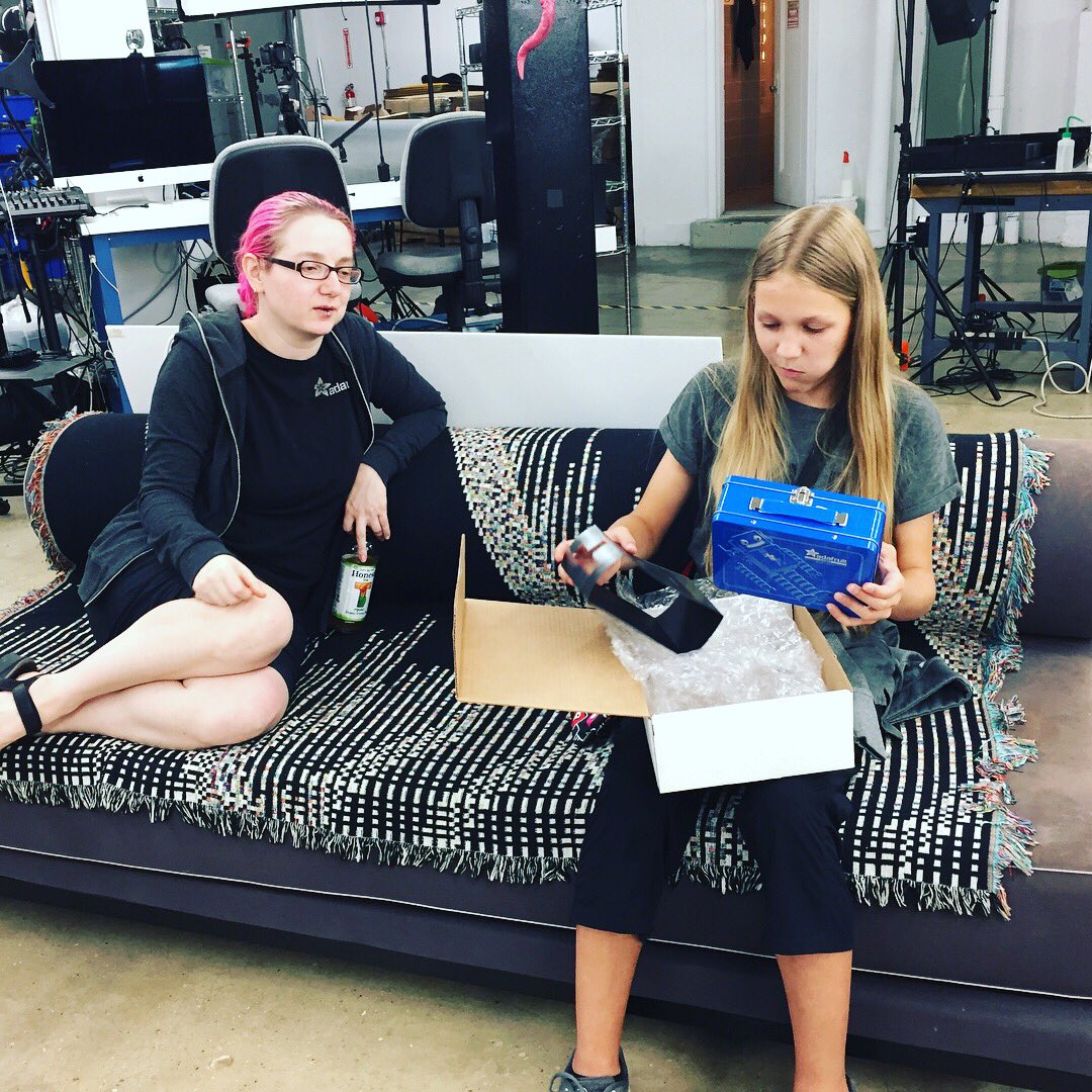 RobotMakerGirl's tweet image. #ThrowbackThursday to a 2017 visit to @adafruit #CircuitPlayground #LadyAda