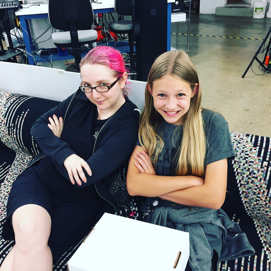 RobotMakerGirl's tweet image. #ThrowbackThursday to a 2017 visit to @adafruit #CircuitPlayground #LadyAda