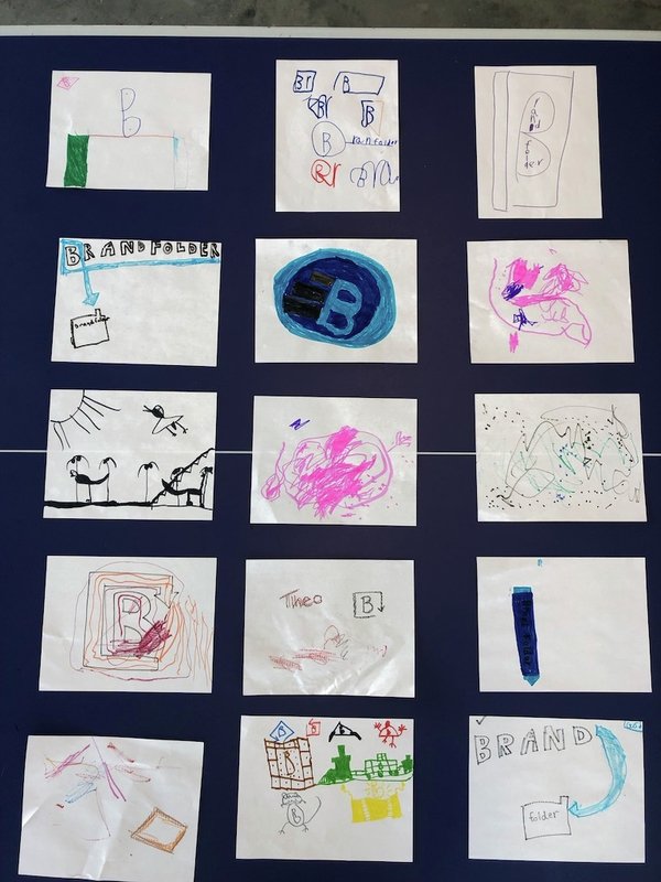 Brandfolder's tweet image. For #BringYourKidsToWorkday, we decided to update our website logo to showcase all our little artists and use our CDN to power this. Check out our new logos in the header! brandfolder.com/home #dynamicbranding #TYKTWD