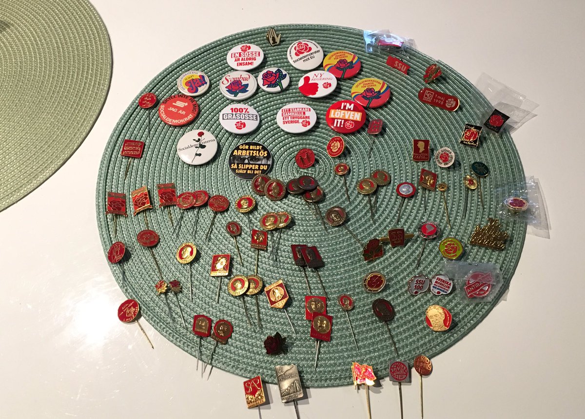 MaxOtterman's tweet photo. Har gjort ett *litet* urval inför första maj. Frågan kvarstår - vilken ska jag ha på mig i år?

(Utöver årets pin, såklart) https://t.co/SNrjDQwclE