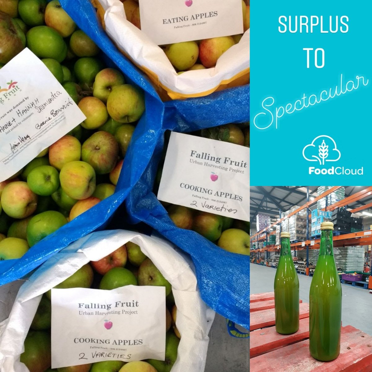 This beautiful apple juice was made from apples rescued by our fantastic friends @FoodSharEireann. As part of our very special #SurplustoSpectacular dinner on Saturday <a href="/WdFoodFestival/">Waterford Festival of Food</a> chef <a href="/TomChef72/">Tom Walsh</a> will use this to illustrate the amazing potential  of surplus food.