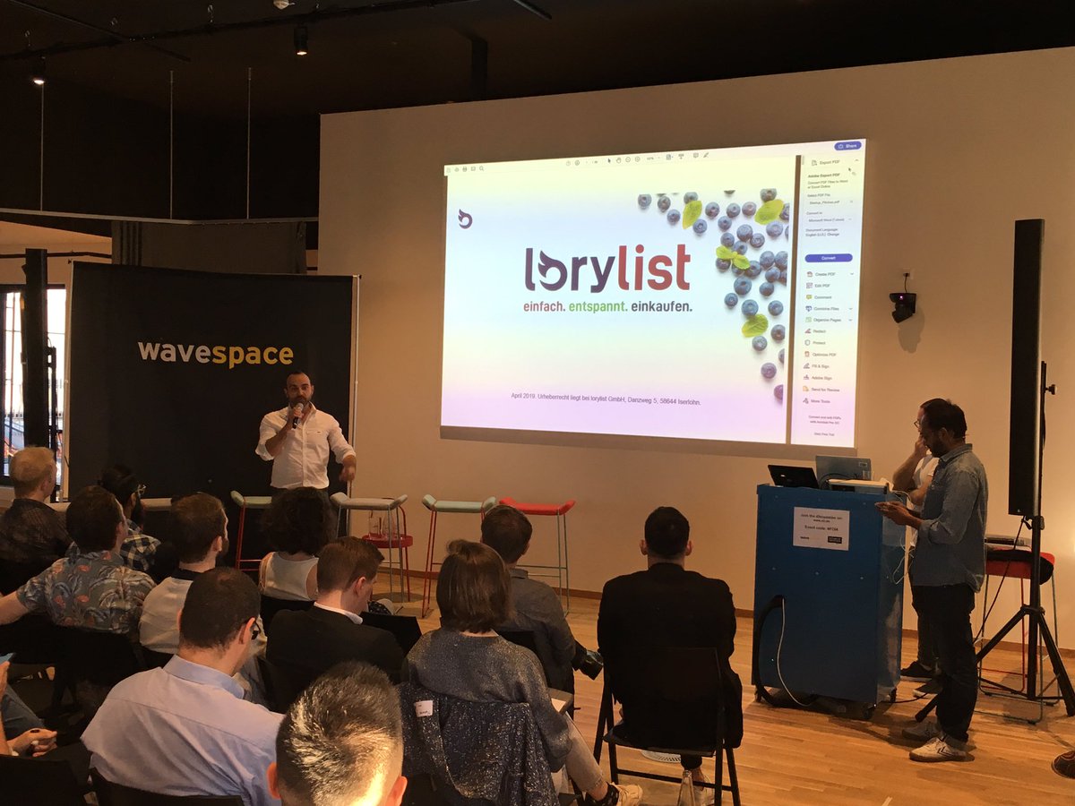 From #Ruhrgebiet and tonight in Berlin at #FoI #meetup at #wavespaceBerlin on #retail. Thanks #lorylist for your pitch.