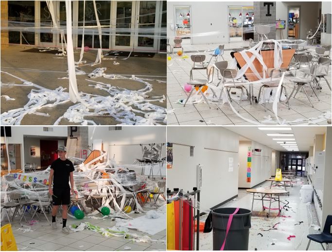 SR Prank 2019 ---Poor Freshmen have some work to do today.  #PTDemons  #SR2019