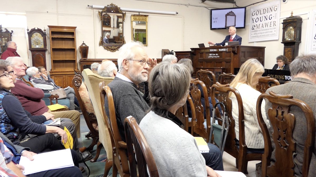 ColinYoungAWA's tweet photo. Quite a starter to the #StGeorgesCollection @GoldingYoung 
An enjoyable 10 hours on the #rostrum at #Bourne 
Thanks to a room full of #bidders, the 600+ online &amp; every underbidder. Couldn't have done it without you!
https://t.co/KCuTOgE9dK

PS. Join me for #Sale2 #Grantham 1stMay https://t.co/zGjfaPTw3w