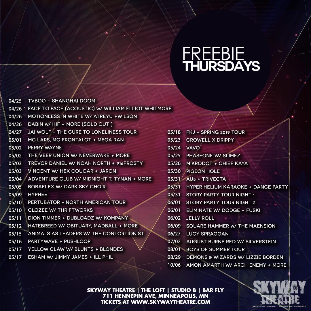 SkywayTheatre's tweet photo. 😎 FREEBIE THURSDAY 😎

WIN a PAIR of tickets to a show! Follow us, retweet, pick a show &amp; tag a friend! https://t.co/KXDq044XyG