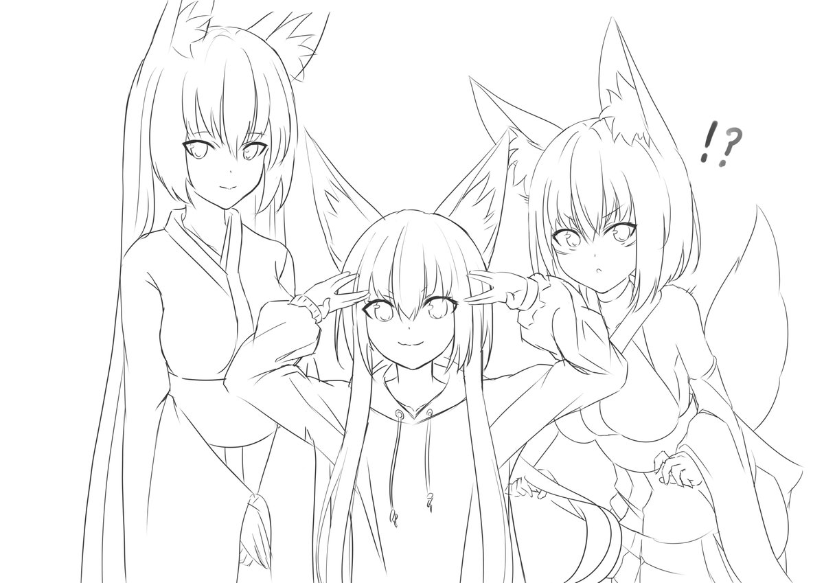 うちの子トリオ
某世話やきキツネの3人と色が被るという壁にぶち当たる 
