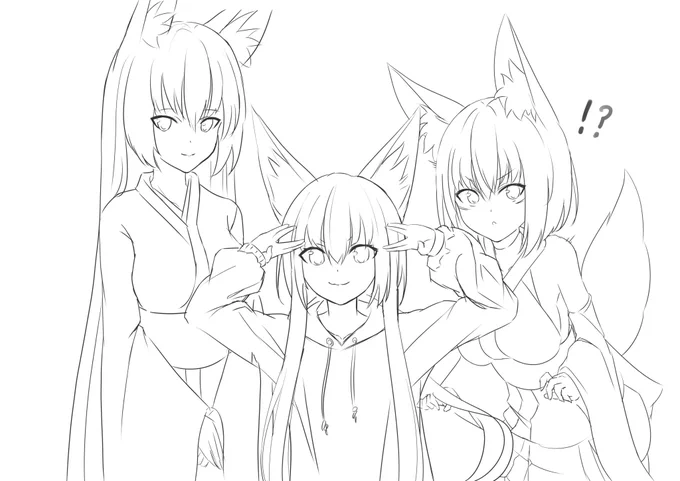 うちの子トリオ
某世話やきキツネの3人と色が被るという壁にぶち当たる 