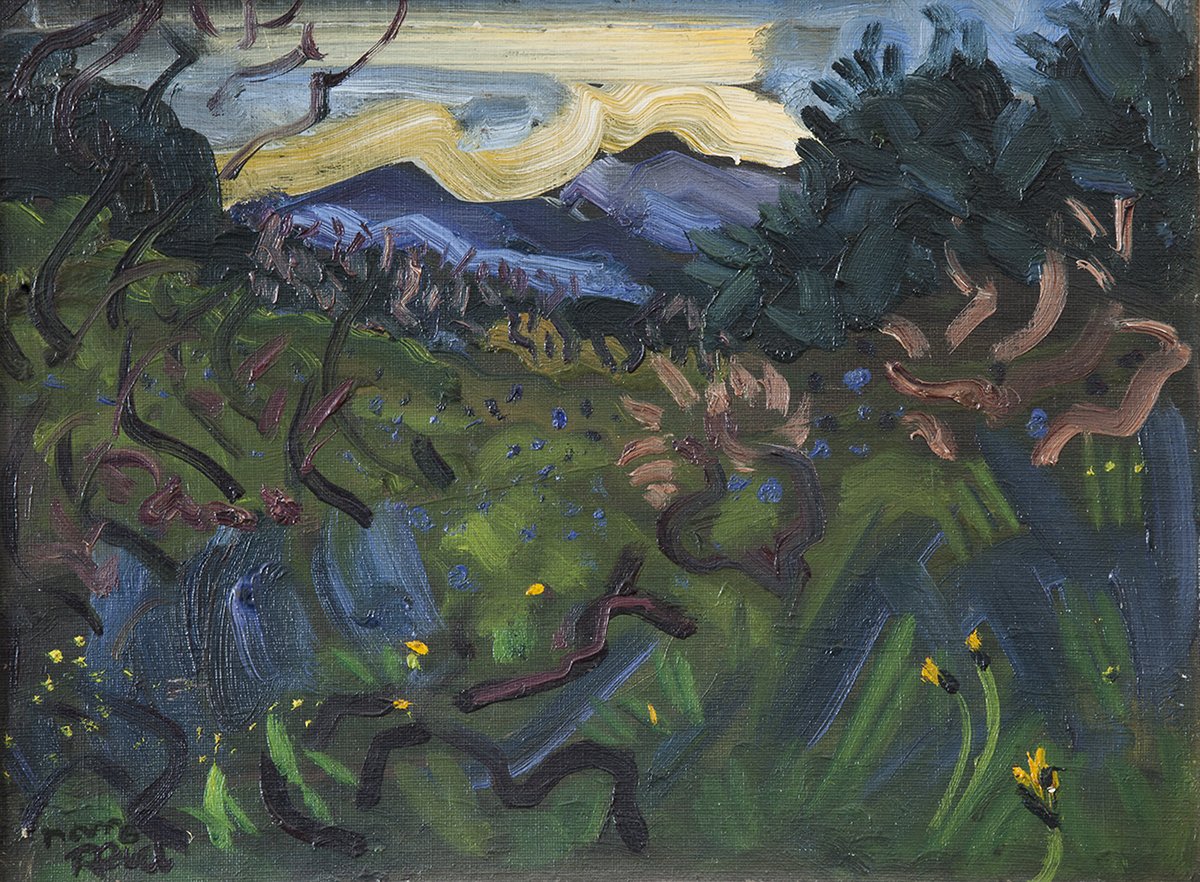 NGIreland's tweet photo. Our exhibition #ShapingIreland is the theme behind tonight's #NGILates, and you can see it for just €5 after 5pm.
Nano Reid's West Cork Mountains (1949) is our artwork of the week from the exhibition.
(from the collection of Antoinette and Patrick Murphy) https://t.co/9Fr6cVKLSx