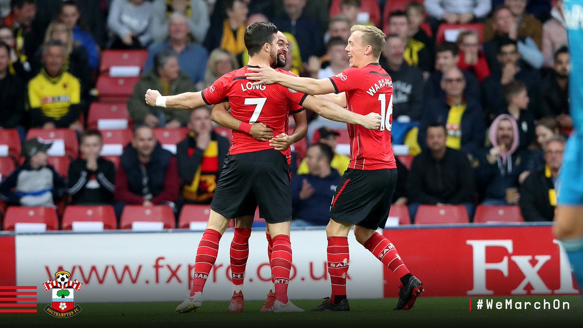 SouthamptonFC's tweet photo. RH: "@ShaneLong7 is a fantastic character, the kind every manager wants on his team. All the work we have been doing together is showing in these games.” #saintsfc https://t.co/J7IGIwmTMs