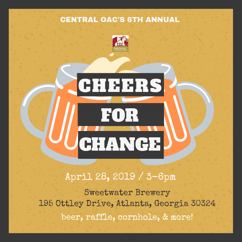 CentralOAC's tweet photo. THIS WEEKEND! #CheersforChange2019! It's not too late to get tickets but get them fast! https://t.co/AeicSZsH7s https://t.co/KPgQlyjLaL