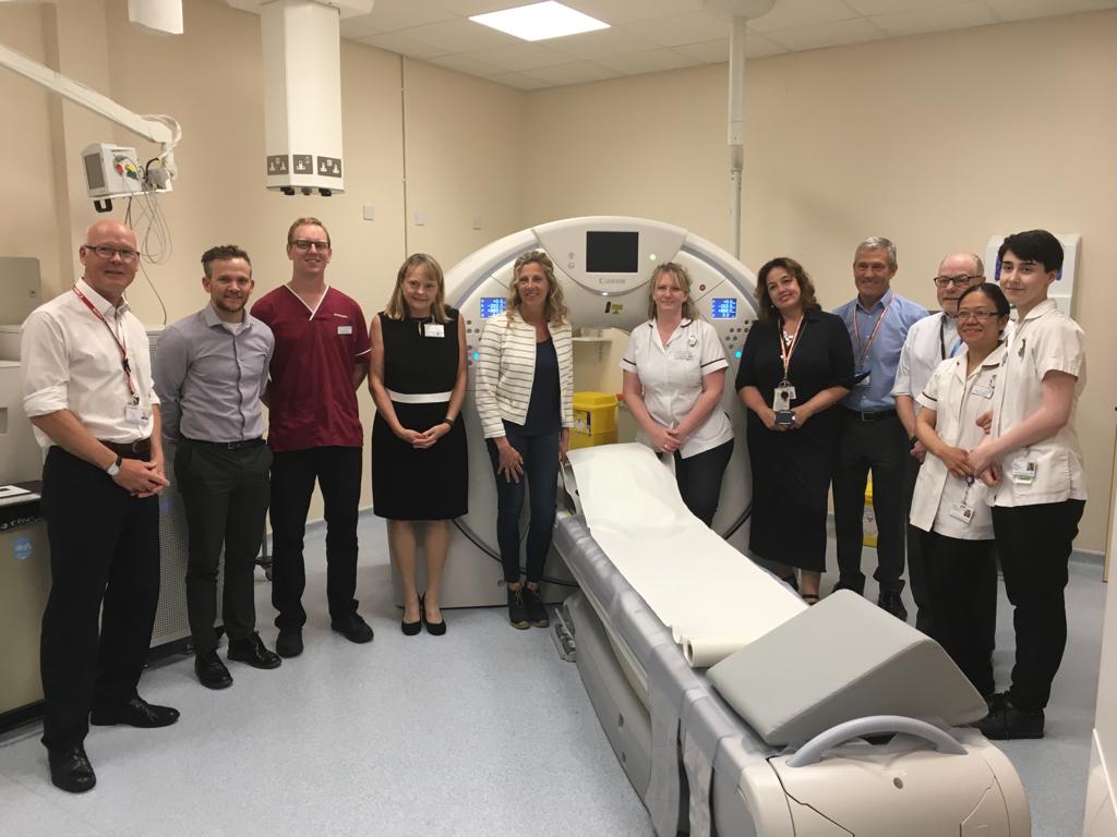 Today I opened the new CT scanner at #Worthing hospital! Thanks for showing me round the interventional Radiology suite. @westernsussex #wsht