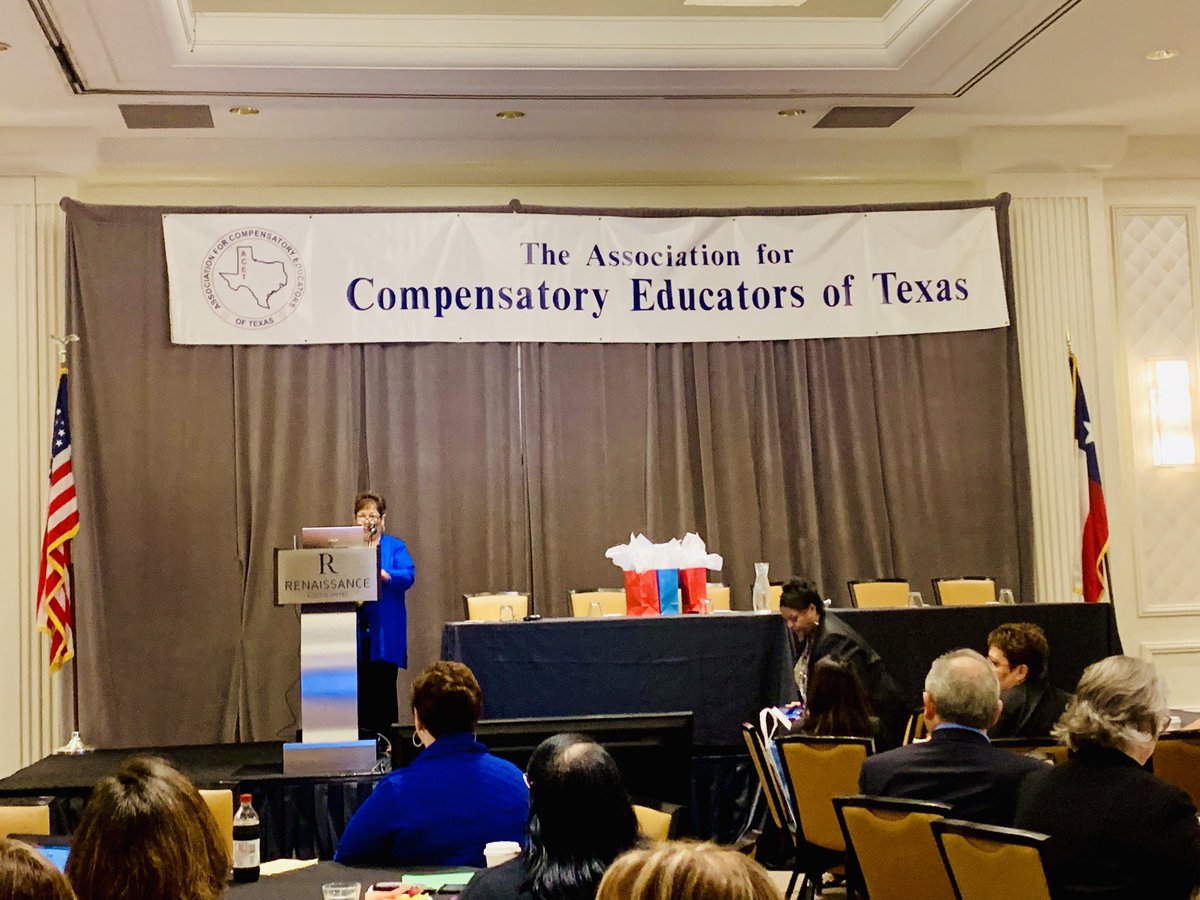 CapacityBldg's tweet photo. Anita Villarreal, Division Director, #FederalProgram Compliance Division setting the tone for the #NationalDistinguished School Celebration! #TexasProud #TexasExcellence #ACETConf #ACETSpring2019 https://t.co/ABICyUgoRW