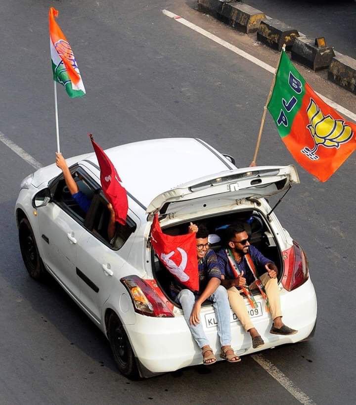SirDadhwal's tweet photo. It Happens only in Kerala .. Legends ..True friendship .. Parties will come and go , friendship should remain forever #KashiBoleNaMoNaMo https://t.co/SkRZeYqbpQ