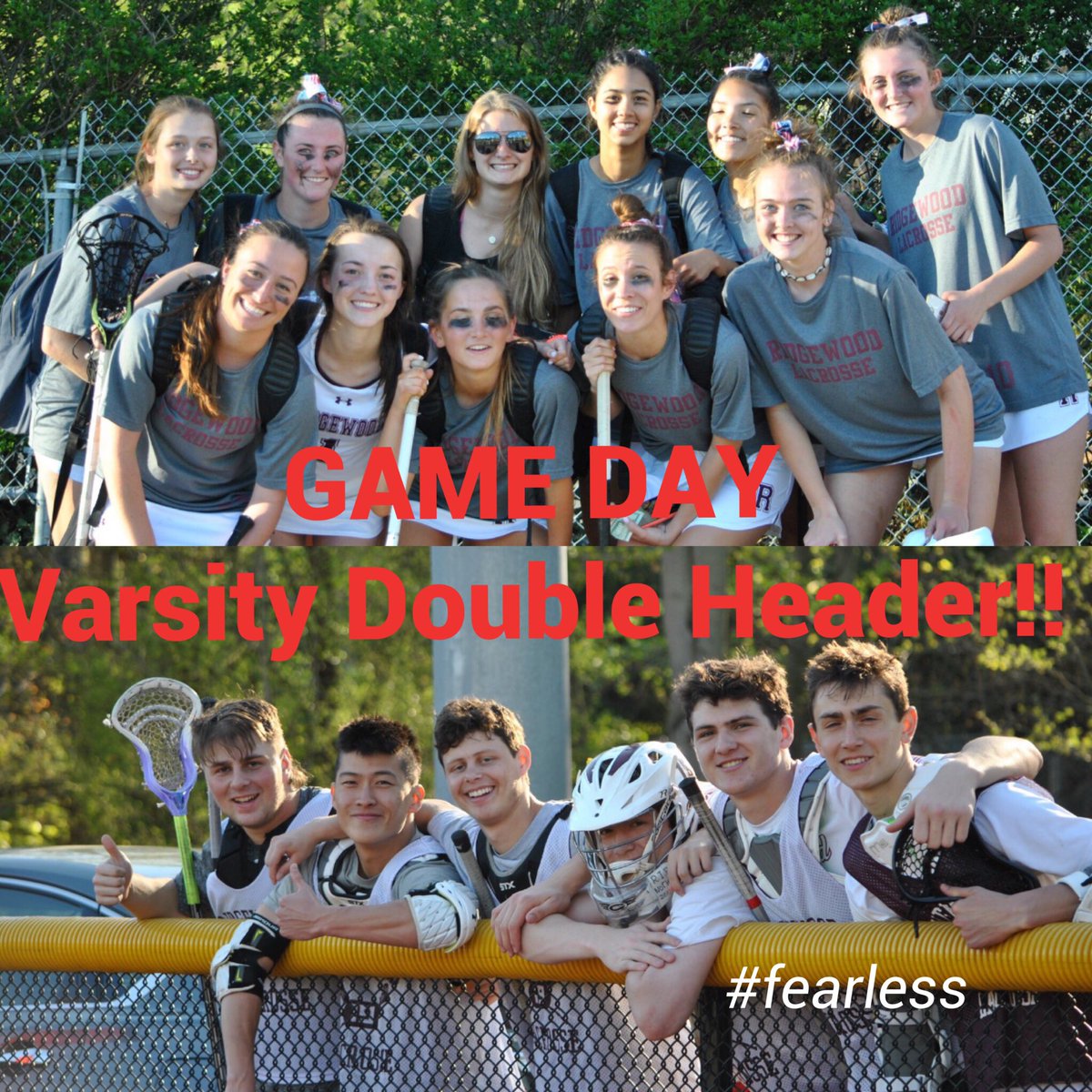 Ridgewoodgirls1's tweet photo. Itโs a Varsity double header at RHS stadium today!! Boys play Bergen Catholic at 4:00 & Girls play IMG at 6:30. GO Wood!! #RGL2019 #fearless #brothers @RHSBOYSLACROSSE @VarsityAces @HSSportsNJ @MikeKinneyHS @Maroon_Sports @njsportsmedia @RidgewoodHS @NJ_Sports @crystiellen18 https://t.co/iQkgtPSyWW