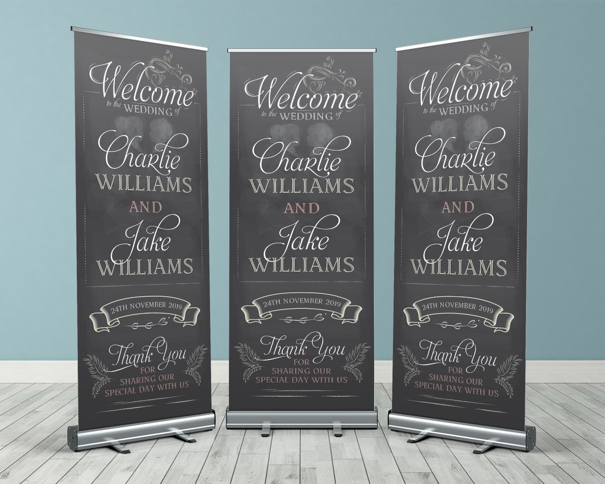 ClickInkPrint's tweet image. Excited to share the latest addition to my #etsy shop: Chalkboard Effect Custom Wedding Roller Banner, Customised Wedding Roll Up Banner, Personalised Wedding Welcome Sign etsy.me/2Ps35bD #weddings #decoration #wedding #classic #welcome #banner