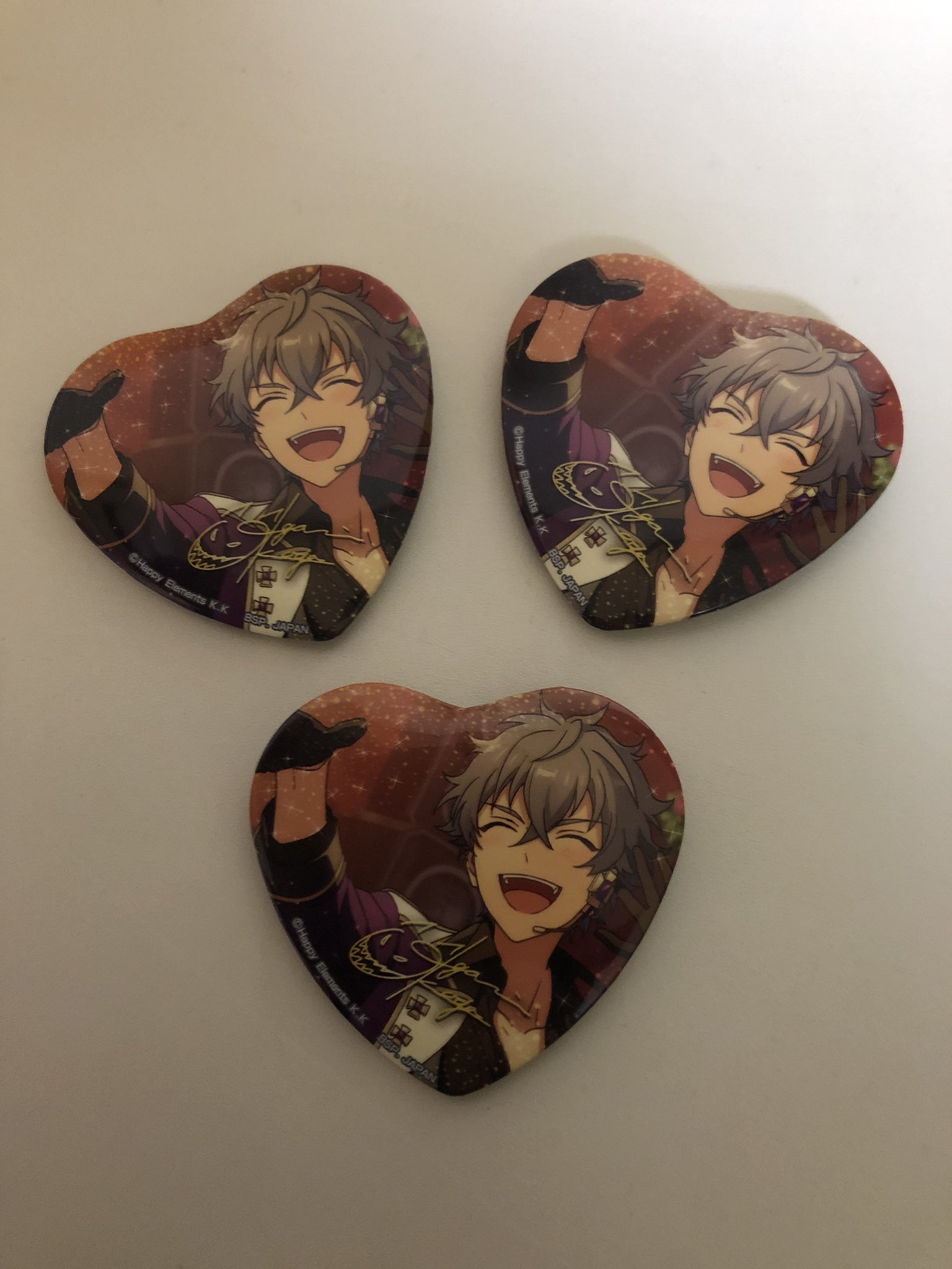 あんスタ 晃牙 痛バ A3 ハート 缶バッジ β バンケット 生ブロ サイン