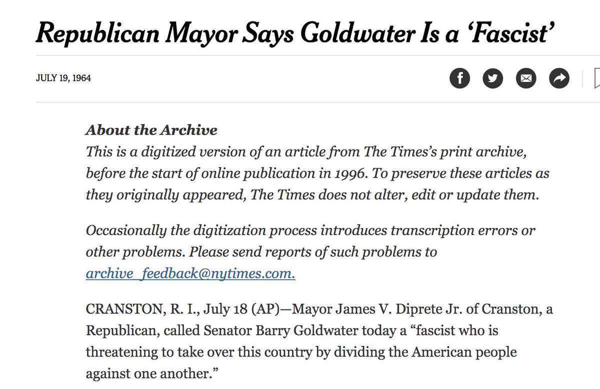 David Austin Walsh on Twitter: "This is actually a really, *REALLY* important point. One of the things that people forget about Hillary Clinton is that she was a Goldwater backer in 1964.
