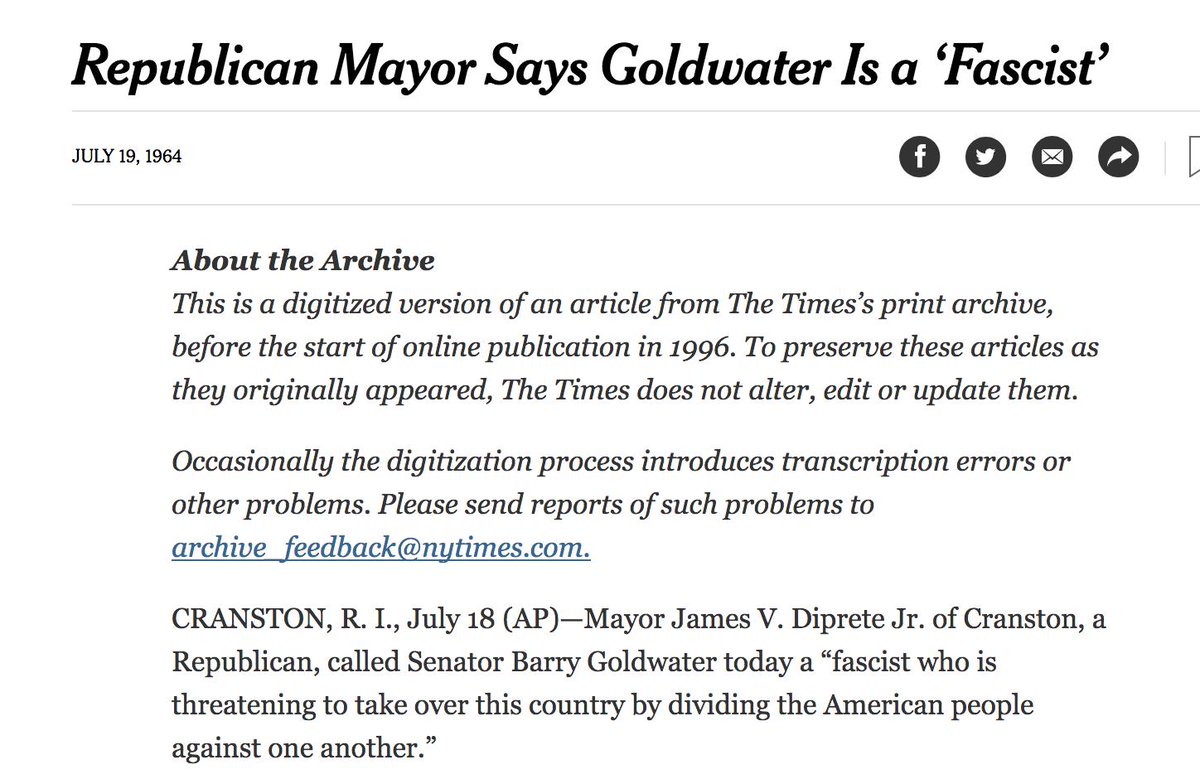 David Austin Walsh on Twitter: "This is actually a really, *REALLY*  important point. One of the things that people forget about Hillary Clinton  is that she was a Goldwater backer in 1964.