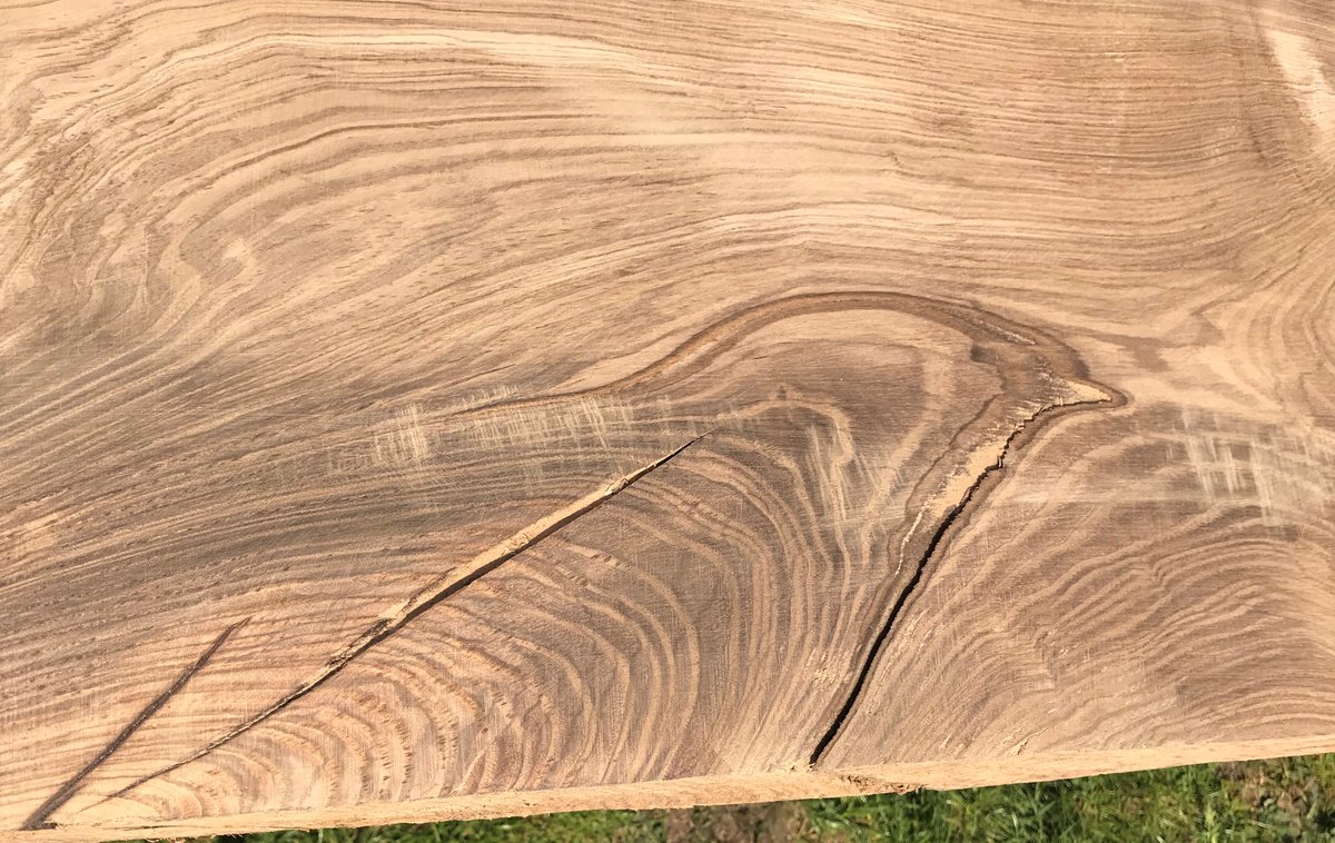 Been sanding this beautiful Olive Ash timber today ready for installation as an outdoor shelf on a #bespoke garden building. Is it just us looking at it for too long, or can anyone else see a bird!?  #woodwork #woodcraft #outdoorliving #joinery #radialjoinery