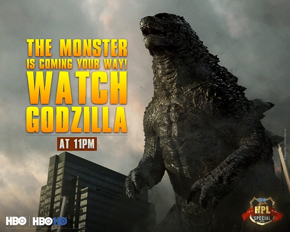 HBOINDIA's tweet photo. The king of the monsters is here for you! #HPLOnHBO #Godzilla #11PmNotOut https://t.co/7U9AeGNK19