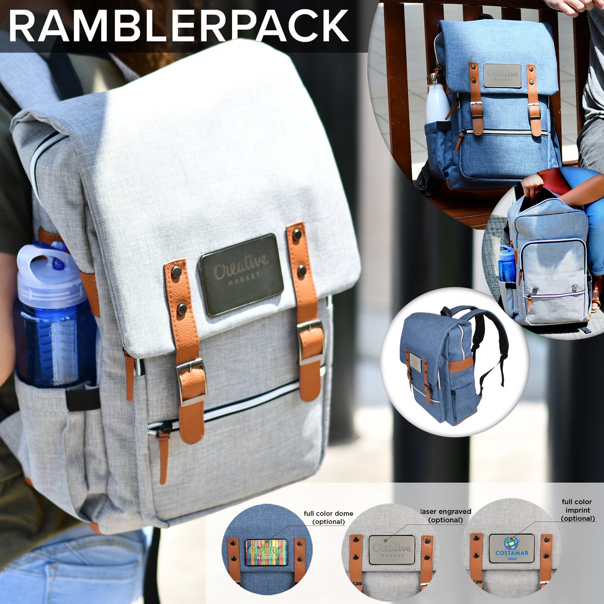 GoldBondInc's tweet photo. The Rambler Pack is a fantastic backpack with pockets for your phone, laptop, water bottle, and more! This pack's customizable plate and leather accents set it apart. Which imprint do you like better? https://t.co/CNHtqY9bYw
#backpack #promobag #promoproducts #tbt https://t.co/y0YZeZTs0a