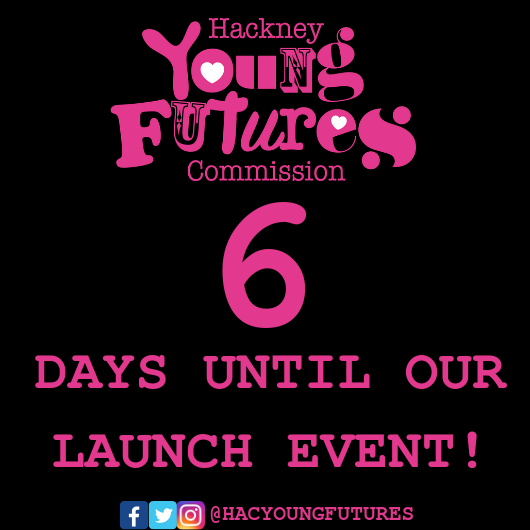 HacYoungFutures's tweet photo. Only 6 days left! We are launching on 1st May and if you're 10-25 &amp; from Hackney, we need to hear from you! Get free tickets from Eventbrite, come along and get your voice heard. ALL are welcome 🤗Link in bio! 
#hackneyyoungfutures #ivebeenheard #youthvoices #community #hackney https://t.co/QwLXuA65eG