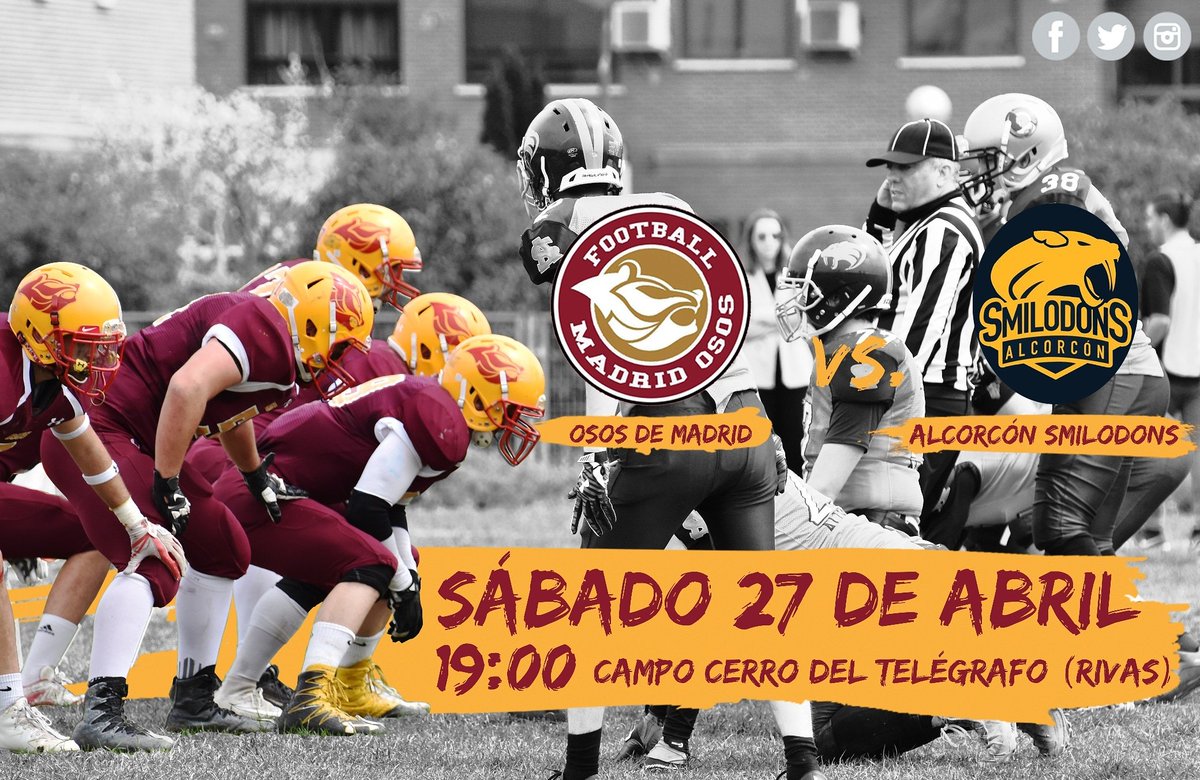 AlcobendasCavs's tweet photo. ¡Último partido de fase regular!
🆚 @Smilodons
📍 Cerro del Telégrafo (Rivas)
⏰ 19:00h
#BewareoftheBears #OsosdeMadrid #Alcobendas https://t.co/I3WKNAQjNu