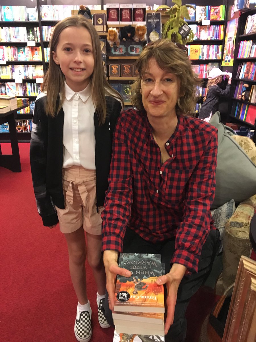 Anais Massey- Y6 travelled all the way to Bath to meet Emma Carroll, who is one of her favourite authors. Emma spent time chatting to Anais and signed her huge collection of books. Anais loved meeting her and had a wonderful time! Emma tweeted this picture of Anais.