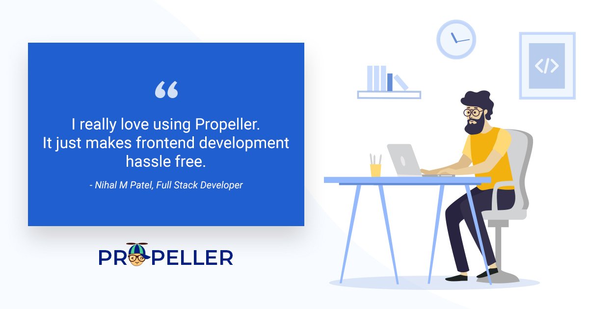PropellerKit's tweet image. This is what keeps us going! Thanks a lot to @nihalmpatel, a Full Stack Developer for such kind words.
Here is his review on the Propeller library. #UIframework #UX #UI
(propeller.in)