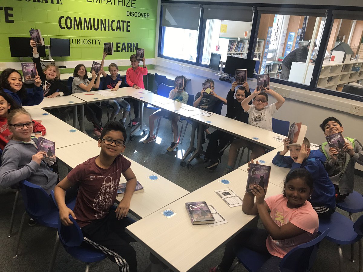Last morning book club featuring Crenshaw! Hey <a href="/kaaauthor/">Katherine Applegate (kaaauthor.bsky.social)</a> the kids want a sequel! <a href="/ArborViewSchool/">Arbor View School</a>