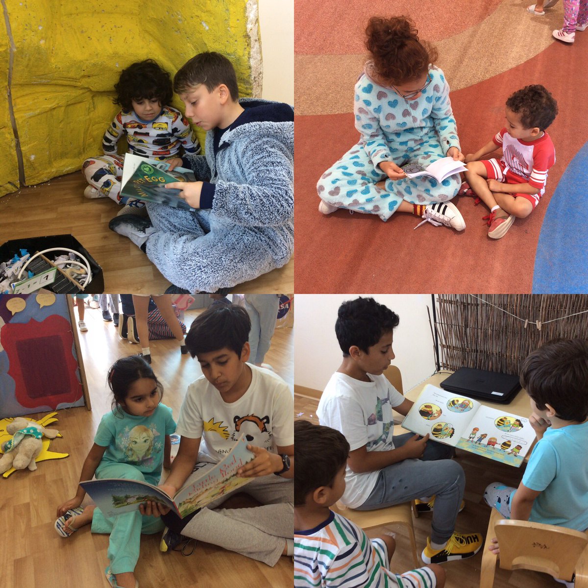 francescasah's tweet photo. As part of our #readlaxation day, 6FSA were able to read to FS2 Seahorses and absolutely loved it! Such a lovely way to end our very busy #kingslitfest week! #busyatbarsha #KSABlife #readingforpleasure https://t.co/cDVvOHLCzC