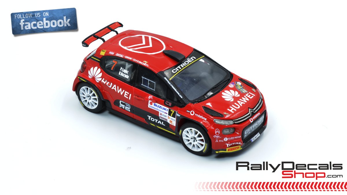 SCALE 1/43

<a href="/pepslopezdriver/">Pepe Lopez</a> / <a href="/borjarozada/">borja rozada</a> 
Citroen C3 R5
Rally Sierra Morena 2019

Product link (model): rallydecalsshop.com/index.php?id_p…