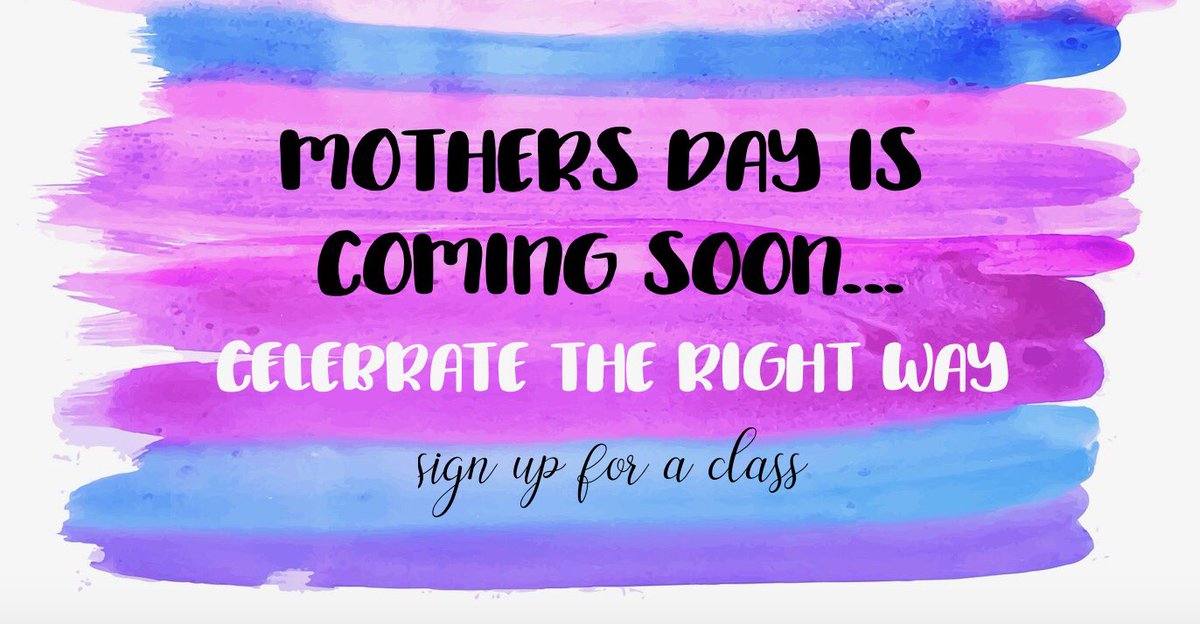 Don’t forget to appreciate the special ladies in your life this Mother’s Day! We have many classes they might love💝 or purchase a gift certificate to be used on any of our exciting classes ! 💜🛍🎀