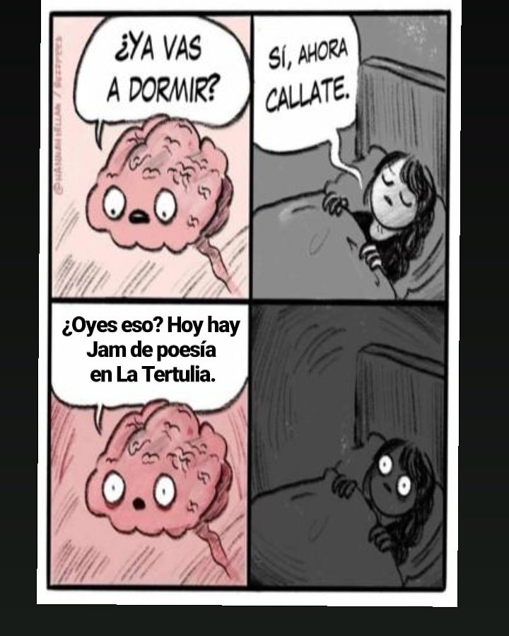 JamPoesiaGr's tweet photo. ¿Oyen eso? Es el silencio del publico de la Jam session en La Tertulia. 
Hoy volvemos a las 21:30, quien quiera participar en el escenario debe apuntarse ya que hay lista limitada, ¡hoy tenemos de invitado especial a Jess Modlov con su primer libro!
¡Nos vemos esta noche!🤘 https://t.co/yrZJ8PYvQc