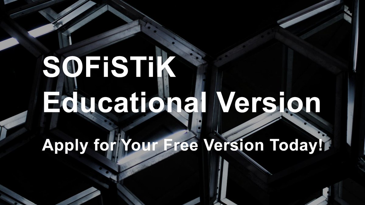 GAltersberger's tweet photo. Apply for your free SOFiSTiK Educational version today!
https://t.co/xH0SKM98Yf
#sofistikfea #sofistikbim #sofistikcad #sofistik #educational #university #FEA #design #analysis #building #bridge #geotechnic #grasshopper #rhino #bim #autodesk #autocad #revit https://t.co/GgXu64EcXy