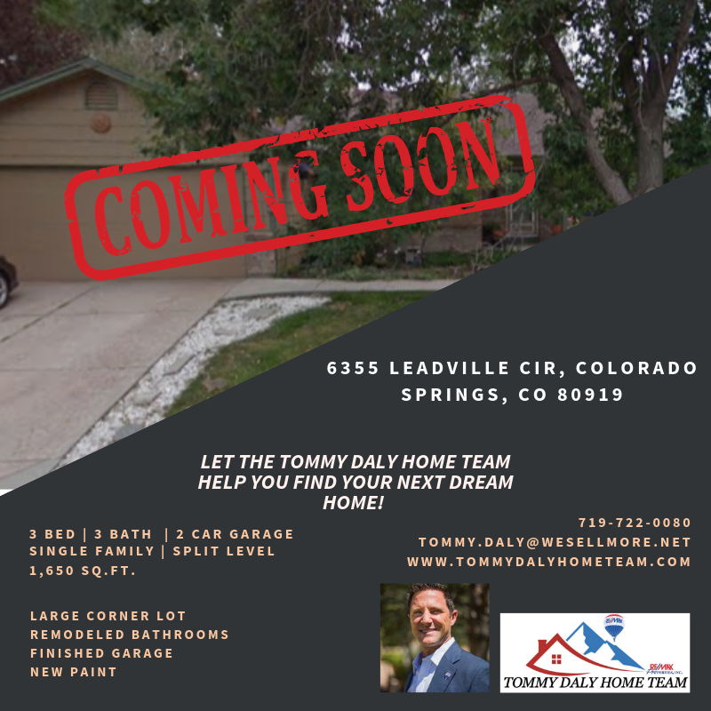 TommyDalyCOS's tweet photo. New Listing COMING SOON! 🤩 This beautiful Single Family/Split Level Home will be on the Market soon! With 3 Beds/ 3 Baths &amp; a 2 Car Garage this property measures 1,650 SQ.FT. Call me at 7️⃣1️⃣9️⃣-7️⃣2️⃣2️⃣-0️⃣0️⃣8️⃣0️⃣ if this is your next Dream 🏡 #TommyDalyHomeTeam #MostDynamicAgent https://t.co/kktcsLNBhH
