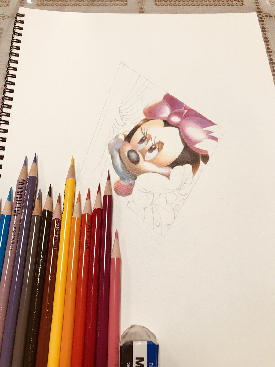 Yoshiaki No Twitter 8日目 肘より下へ 色鉛筆 カラー イラスト アート ディズニー アナログ 絵 ミニーマウス Coloredpencil Color Illustration Art Artwork Disney Analog Drawing Minniemouse Love Photooftheday Beautiful Picoftheday