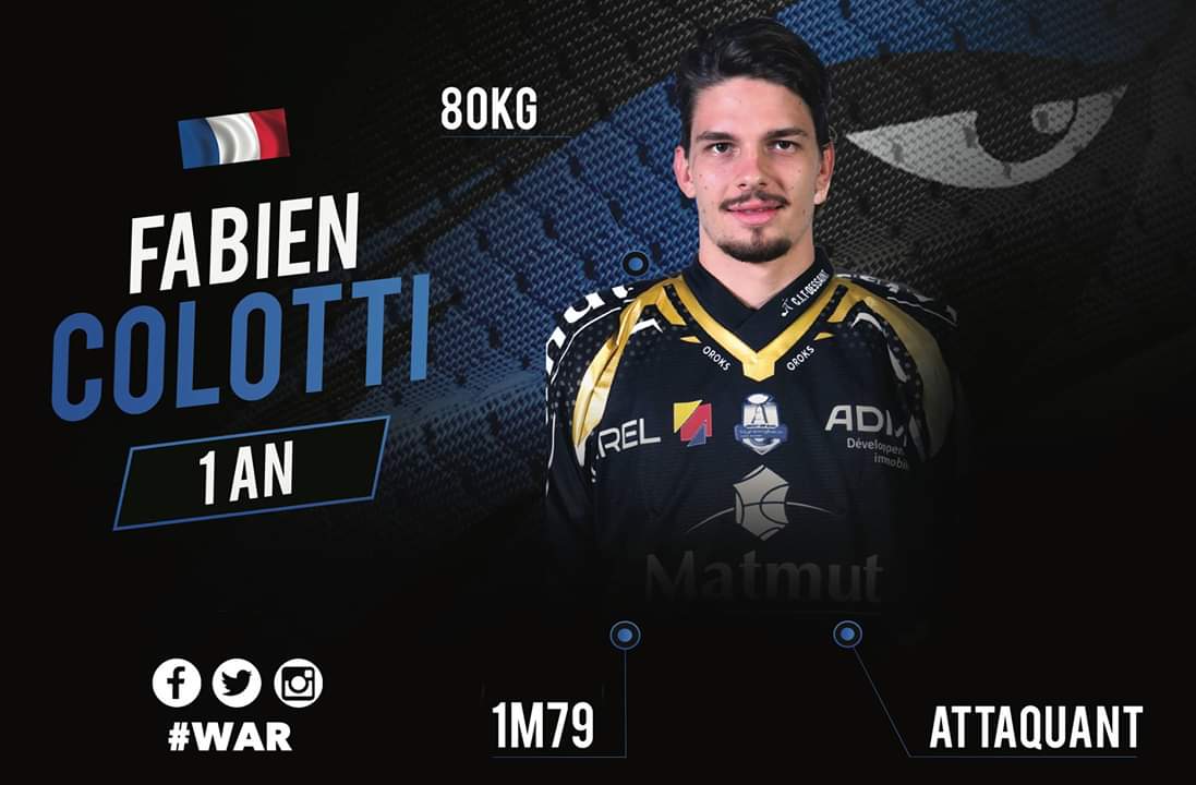 🚨MERCATO 2019-2020🚨

L'attaquant international, Fabien COLOTTI, formé à Grenoble et titulaire chez les Dragons de Rouen depuis 2014 (197 matchs joués) complètera la ligne offensive des Rapaces de Gap la saison prochaine ! Un nouvel atout offensif important !