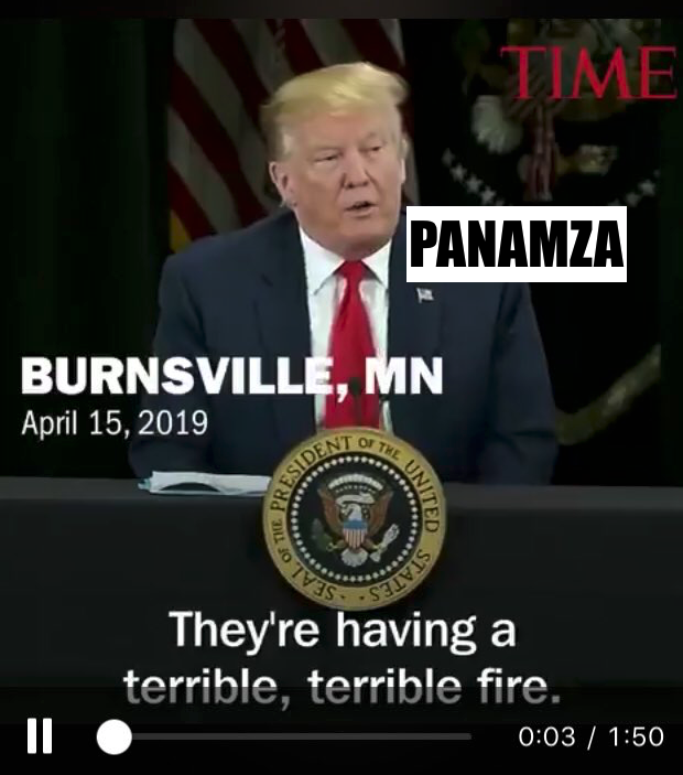 Trump annonça la destruction totale de Notre-Dame depuis Burnsville
