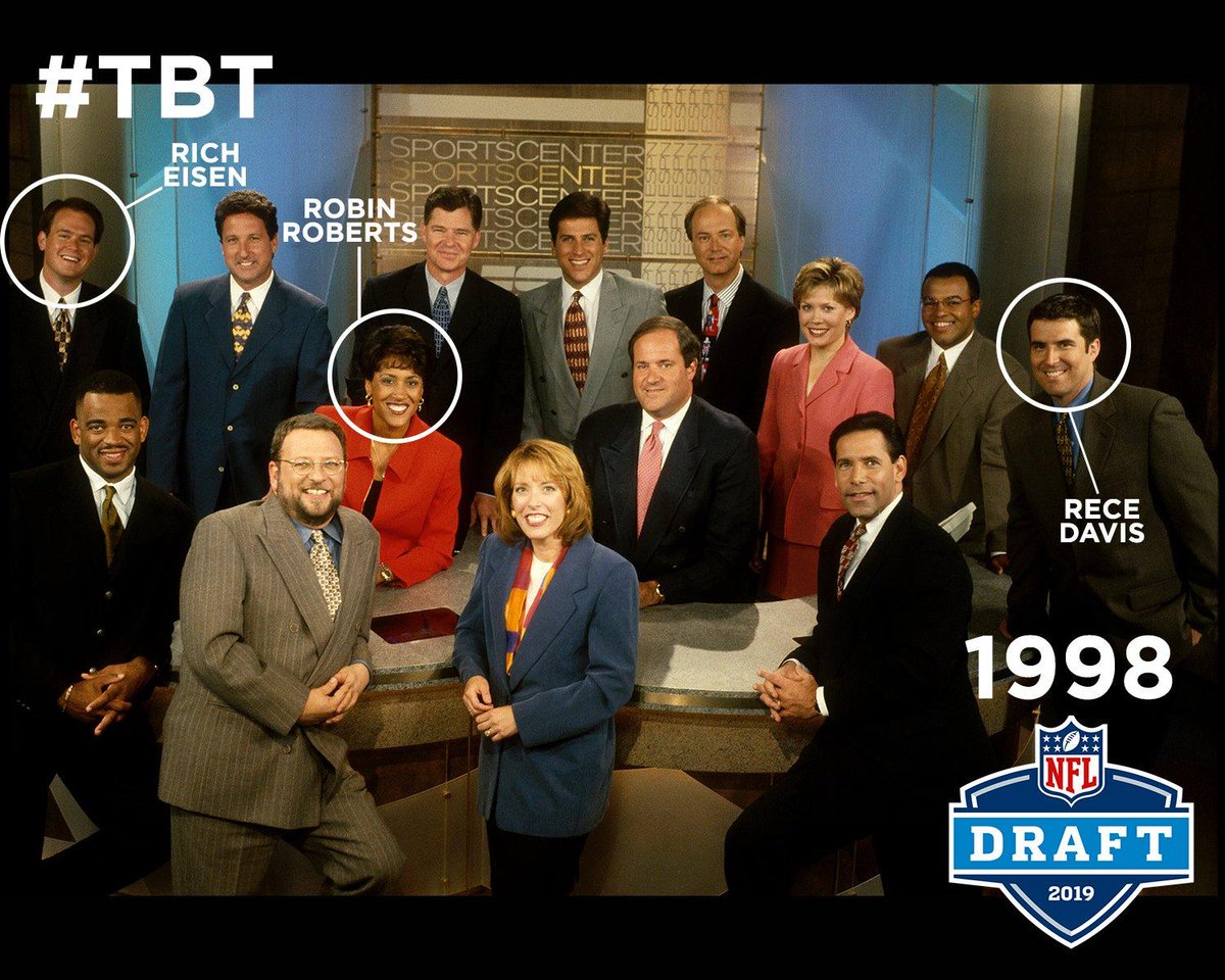 Bill Hofheimer On Twitter This Shot Of Early 1990s Sportscenter Anchors Is One Of Espn S Most Iconic Photos The Nfldraft Will Reunite Robinroberts Espn Recedavis And Richeisen Who Are All Hosting Coverage Tonight