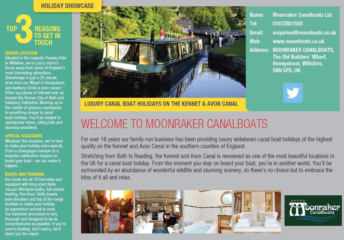 Why not take advantage of our late booking discount for the month of May? We're offering 20% off the listed prices on all our boats... just give us a call and quote "Moonraker May Special" to make your booking. We look forward to hearing from you!